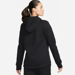 Nike Tech Hooded Long Sleeve Sweatshirt in Black