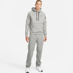 Nike Therma Relaxed Fit Hooded Sweatshirt in Grey