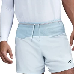 Nike Trail 5 Inch Logo Print Athletic Shorts in Blue