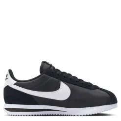 Nike Womens Cortez Textile Runners in Black