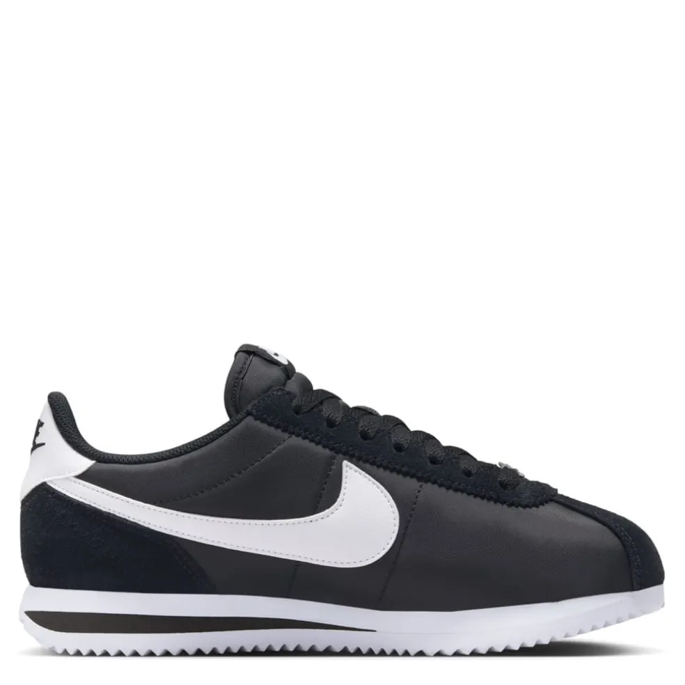 Nike Womens Cortez Textile Runners in Black