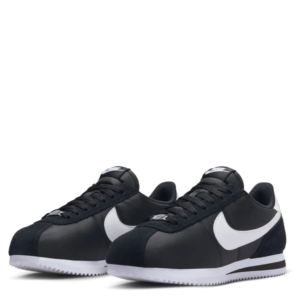 Nike Womens Cortez Textile Runners in Black