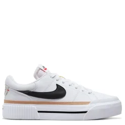 Nike Womens Court Legacy Lift Shoes in White