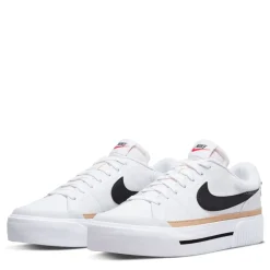 Nike Womens Court Legacy Lift Shoes in White