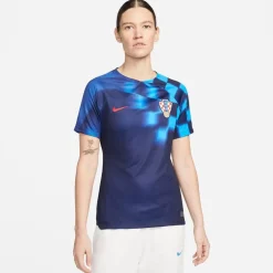 Nike Womens Croatia Away Shirt 2022 in Blue