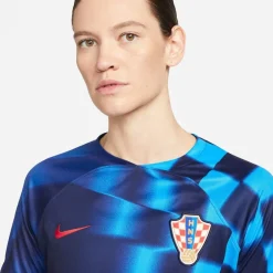 Nike Womens Croatia Away Shirt 2022 in Blue