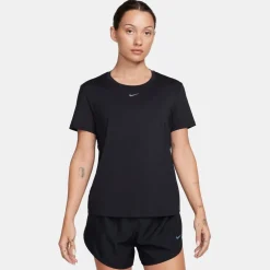 Nike Womens Dri Fit One Standard Fit Short Sleeve Top in Black