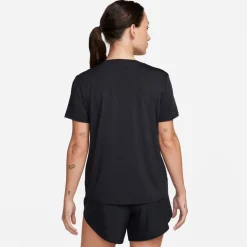 Nike Womens Dri Fit One Standard Fit Short Sleeve Top in Black