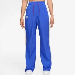 Nike Womens England Woven Tracksuit Bottoms in Blue