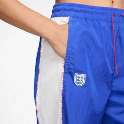 Nike Womens England Woven Tracksuit Bottoms in Blue