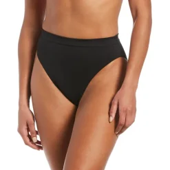 Nike Womens High Waisted Bikini Bottom in Black