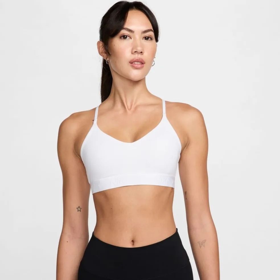 Nike Womens Indy Light Support Padded Sports Bra in White