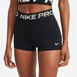 Nike Womens Pro Three Inch Shorts in Black