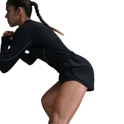 Nike Womens Tempo Dri Fit Mid Rise Brief Lined Running Shorts in Black