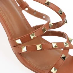 No Doubt Strappy Block Heel Sandals in Brown
