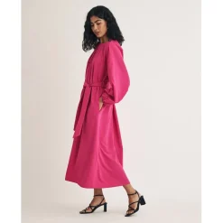 Nobodys Child Mayall Crew Neck Midi A-Line Dress in Pink