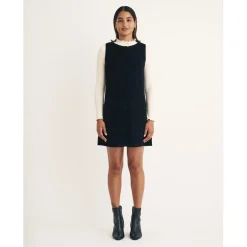 Nobodys Child Ned Crew Neck Mini A-Line Dress in Black