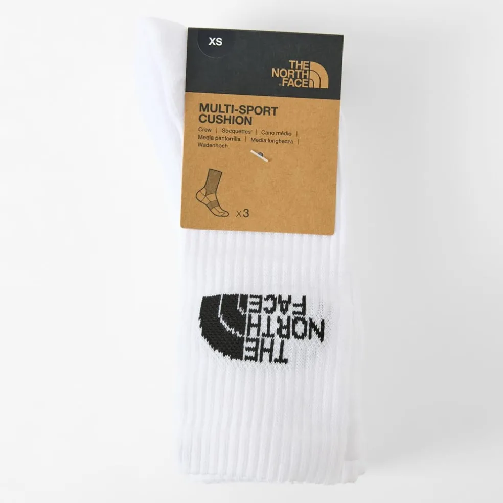 North Face North Face Multi Sport Cush Crew Sock 3p Tnf B in White