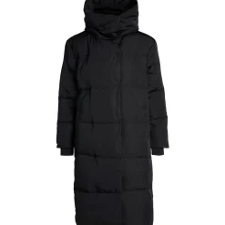 Object Louise Funnel Neck Relaxed Fit Coat in Black