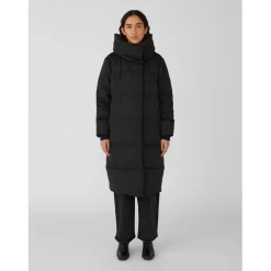 Object Louise Funnel Neck Relaxed Fit Coat in Black