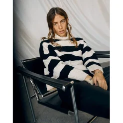 Object Nina Turtleneck Relaxed Fit Sweater in Beige