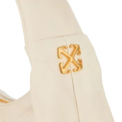 Off White Arcade Hobo Bag in White