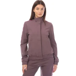 Off White ATHL Logo Band Track Jacket in Violet