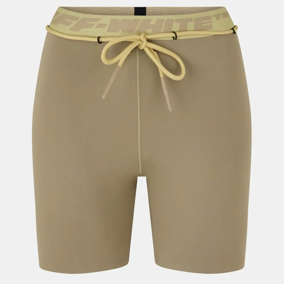 Off White Athlesr Shorts in Green