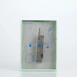 Off White Big Bar Charm in Silver