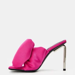 Off White Bow Aln Mule in Pink