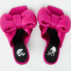 Off White Bow Aln Mule in Pink