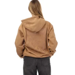 Off White Diagonal Regular Hoodie in Brown