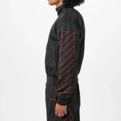 Off White Diagonal Tracktop in Black