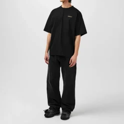 Off White Diagonals Relax Jeans in Black