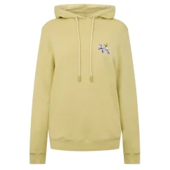 Off White Flower Hoodie in Green