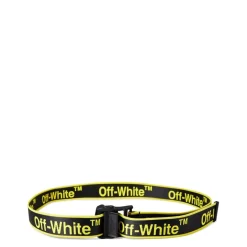 Off White Graphic Industrial Belt in Black
