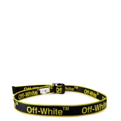 Off White Graphic Industrial Belt in Black