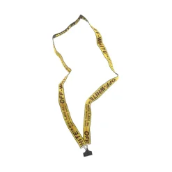 Off White Ind Belt Airpods Strap in yellow black