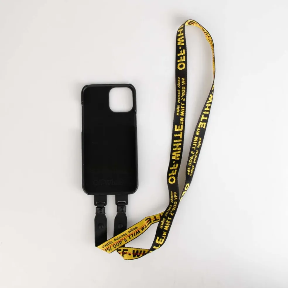 Off White Ind Belt iPhone 12 Pro Max Case in yellow black