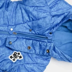 Off White Infants Allover Print Puffer Suit in Blue