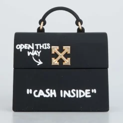 Off White Jitney Airpods Pro Case in Black