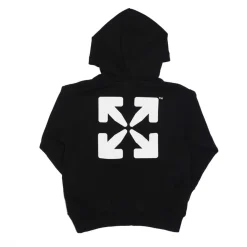 Off White Juniors Rounded Hoodie in Black-White