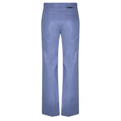 Off White Leather Trousers in Grey