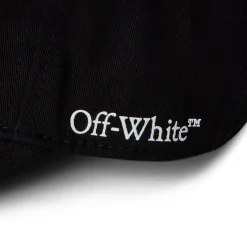 Off White Logo Cap Juniors in Black
