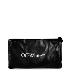 Off White Logo Print Square Frame Sunglasses in Purple