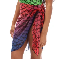 Off White Monogram Sarong in red black