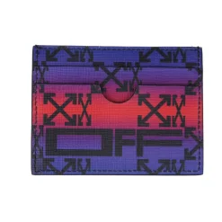 Off White Monogram Simple Card Case in Multi colour