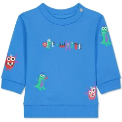 Off White Monster Crew Neck Regular Fit Sweater in Blue