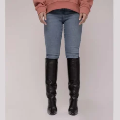 Off White Nappa High Allen Boots in Black Silver