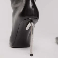 Off White Nappa High Allen Boots in Black Silver